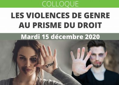 15 décembre 2020 : Colloque « les violences de genre au prisme du droit »